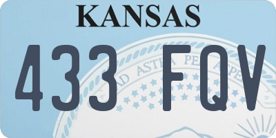 KS license plate 433FQV