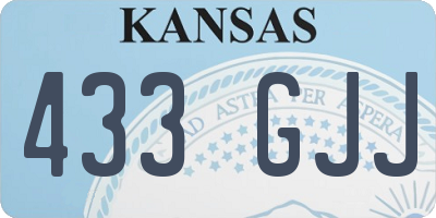 KS license plate 433GJJ
