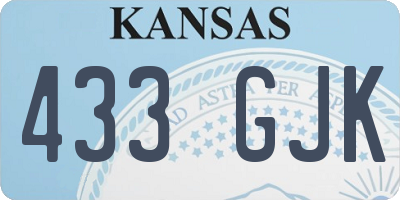 KS license plate 433GJK