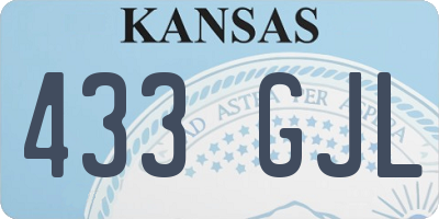 KS license plate 433GJL