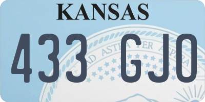 KS license plate 433GJO