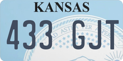 KS license plate 433GJT