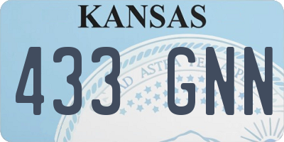 KS license plate 433GNN