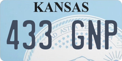 KS license plate 433GNP