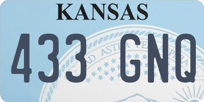 KS license plate 433GNQ