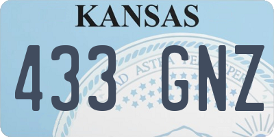 KS license plate 433GNZ