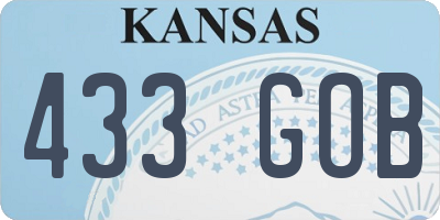 KS license plate 433GOB