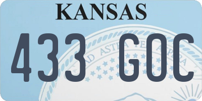 KS license plate 433GOC
