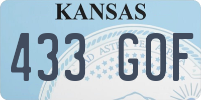 KS license plate 433GOF