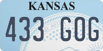 KS license plate 433GOG