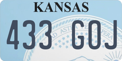KS license plate 433GOJ
