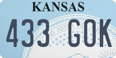 KS license plate 433GOK