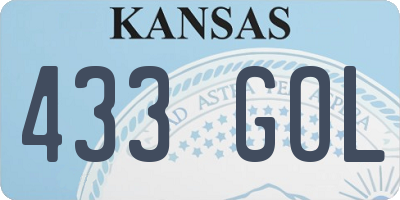 KS license plate 433GOL