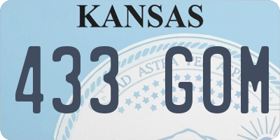 KS license plate 433GOM