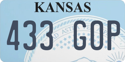 KS license plate 433GOP