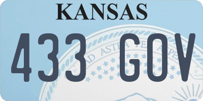 KS license plate 433GOV