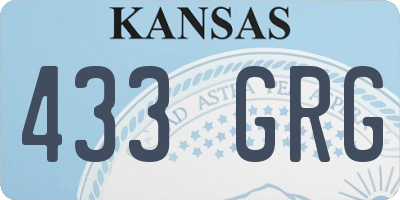 KS license plate 433GRG