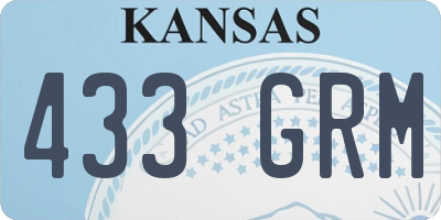 KS license plate 433GRM