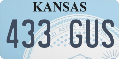 KS license plate 433GUS