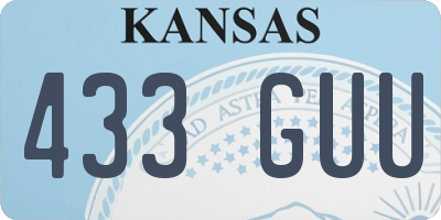 KS license plate 433GUU