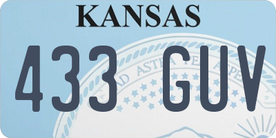 KS license plate 433GUV