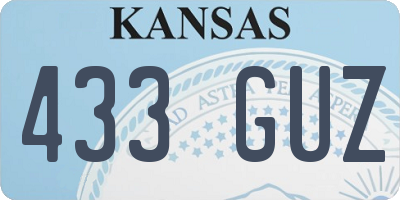 KS license plate 433GUZ
