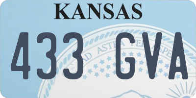 KS license plate 433GVA