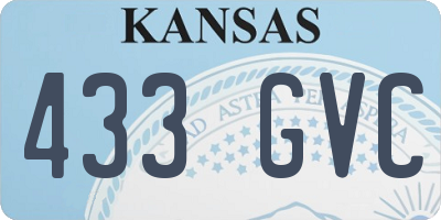 KS license plate 433GVC