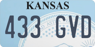 KS license plate 433GVD