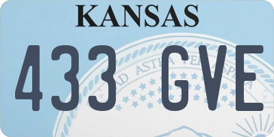 KS license plate 433GVE