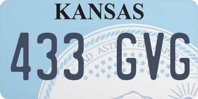 KS license plate 433GVG