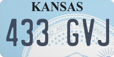 KS license plate 433GVJ