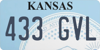 KS license plate 433GVL