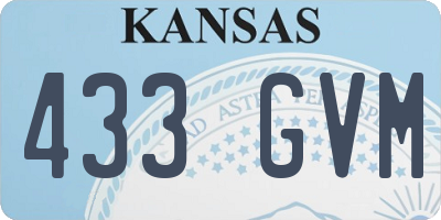 KS license plate 433GVM