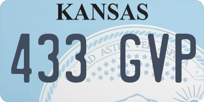 KS license plate 433GVP