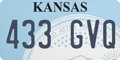 KS license plate 433GVQ