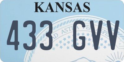 KS license plate 433GVV
