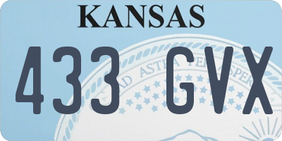 KS license plate 433GVX