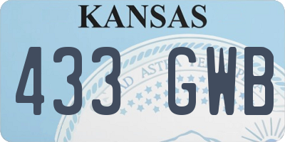 KS license plate 433GWB