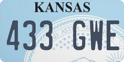 KS license plate 433GWE