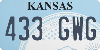 KS license plate 433GWG