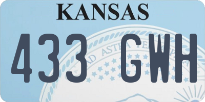 KS license plate 433GWH