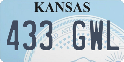 KS license plate 433GWL