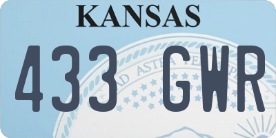 KS license plate 433GWR
