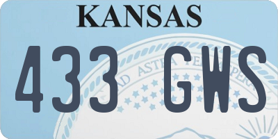 KS license plate 433GWS