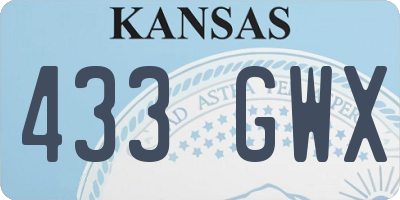 KS license plate 433GWX