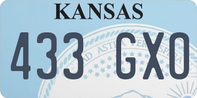 KS license plate 433GXO