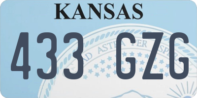 KS license plate 433GZG