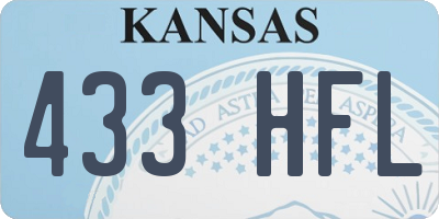 KS license plate 433HFL