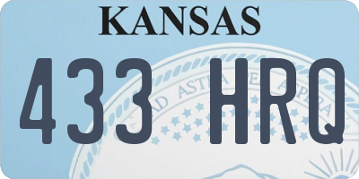 KS license plate 433HRQ
